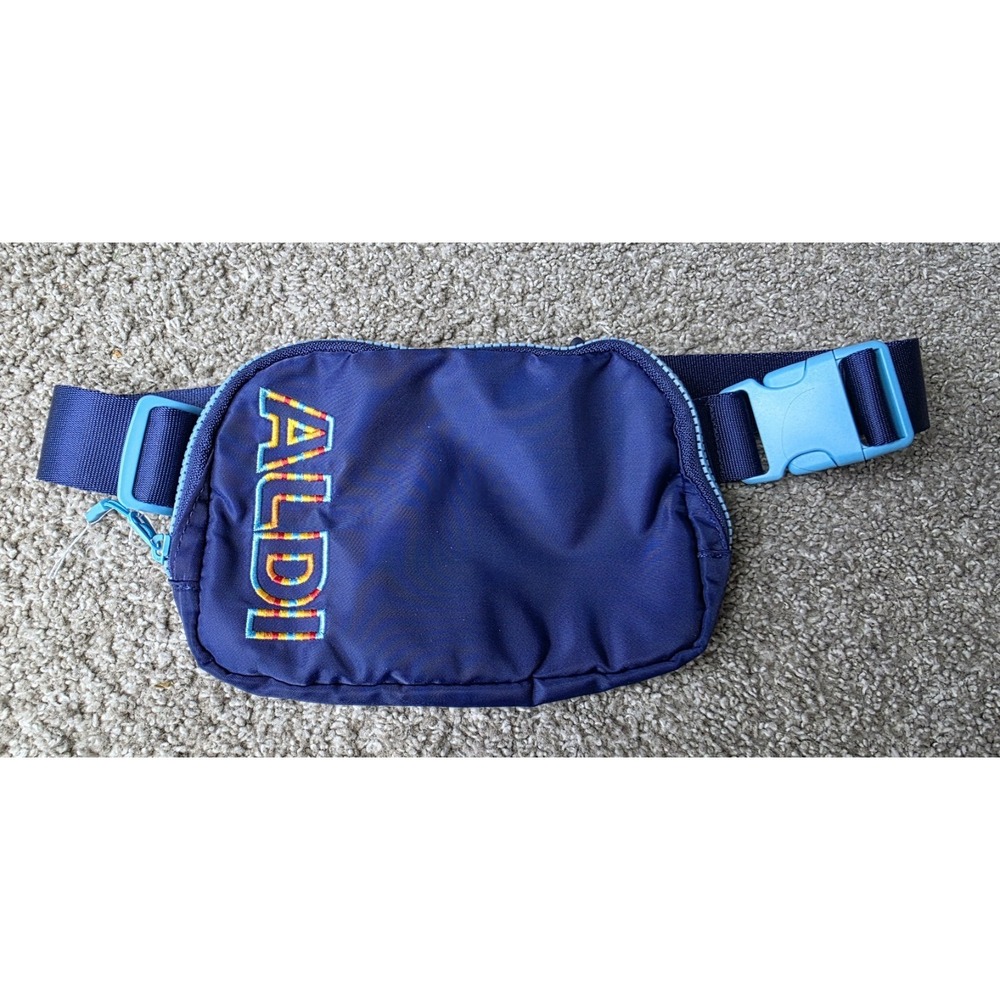 NWOT Aldi Navy Gear Belt With Rainbow Embroidery And Adjustable Strap.